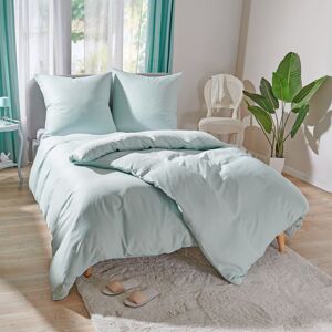 Tencel Bettwäsche grün mit Kühleffekt 3-tlg.: Bettbezug, Kissenbezug + Bettlaken Eldo Tencel Bettwäsche grün mit Kühleffekt 3-tlg.: Bettbezug, Kissenbezug + Bettlaken Eldo