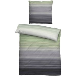 biberna Satin Bettwäsche Streifen pistaziengrün, 155x220 cm + 80x80 cm biberna Satin Bettwäsche Streifen pistaziengrün, 155x220 cm + 80x80 cm