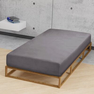 Castell Feinjersey-Spannbetttuch silber/grau, 1x 90x190 cm - 100x200 cm Castell Feinjersey-Spannbetttuch silber/grau, 1x 90x190 cm - 100x200 cm