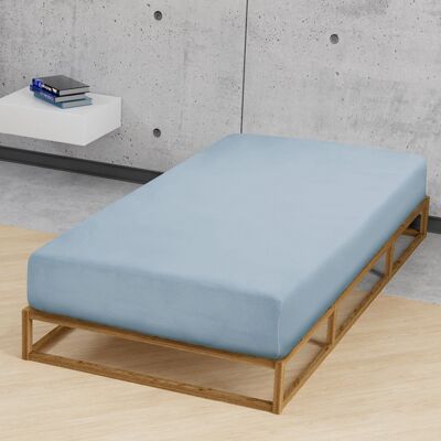 Castell Feinjersey-Spannbetttuch taubenblau, 1x 90x190 cm - 100x200 cm Castell Feinjersey-Spannbetttuch taubenblau, 1x 90x190 cm - 100x200 cm