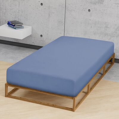 Castell Jersey-Stretch-Spannbetttuch blau, 1x 180-200 x 200 cm Castell Jersey-Stretch-Spannbetttuch blau, 1x 180-200 x 200 cm
