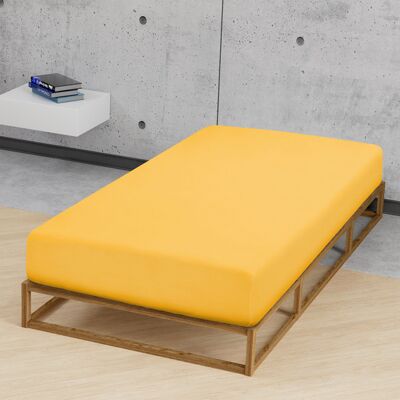 Castell Jersey-Stretch-Spannbetttuch honig, 1x 90x190 cm - 100x200 cm Castell Jersey-Stretch-Spannbetttuch honig, 1x 90x190 cm - 100x200 cm