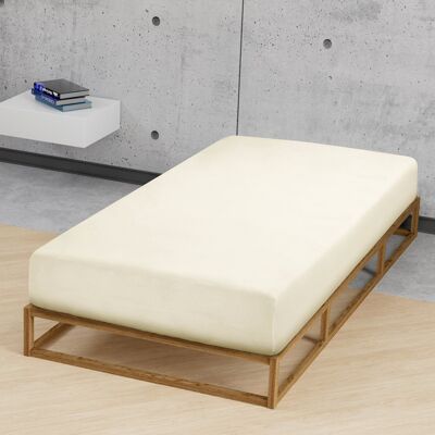 Castell Jersey-Stretch-Spannbetttuch natur, 1x 140x200 cm - 160x200 cm Castell Jersey-Stretch-Spannbetttuch natur, 1x 140x200 cm - 160x200 cm