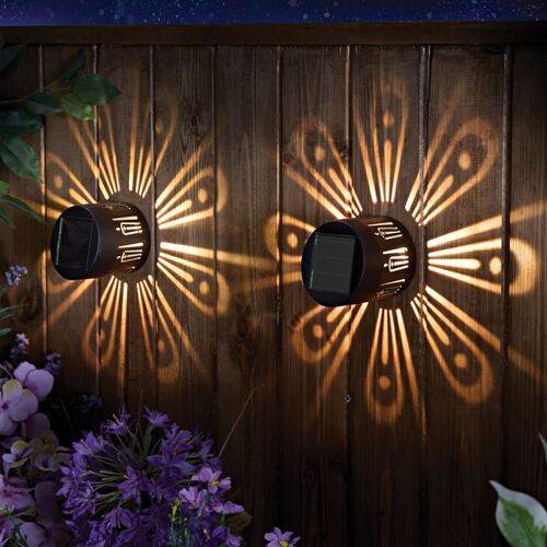 Solar-Wandleuchten "Blumen" 2er-Set Gainsborough