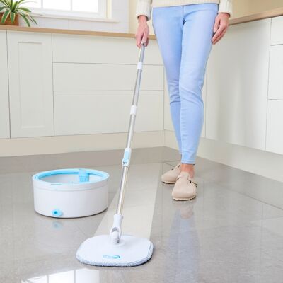 Wischmopp-System Spin-Mop mit Eimer und Frischwasser-System Clarsen Wischmopp-System Spin-Mop mit Eimer und Frischwasser-System Clarsen
