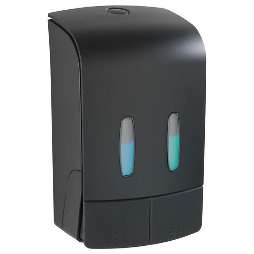 Seifenspender „Tartas“, 2-Kammer, schwarz WENKO