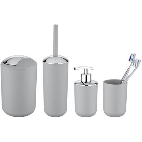 WENKO Bad-Accessoire-Set "Brasil" Grau, 4-tlg.