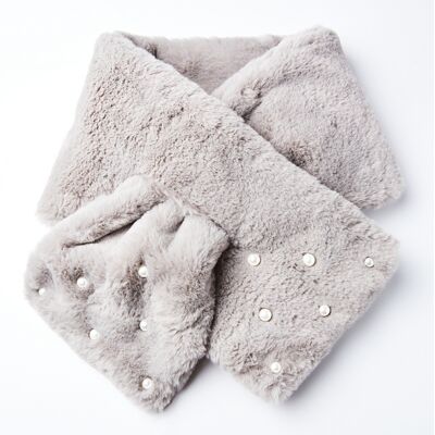3Pagen Fell-Schal Perlen grau 3Pagen Fell-Schal Perlen grau