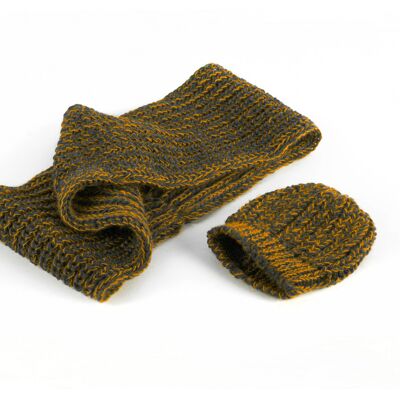 3Pagen Strickset Mütze & Schal "Alpaka" cognac 3Pagen Strickset Mütze & Schal "Alpaka" cognac