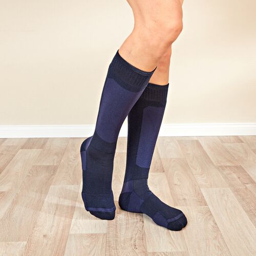 3Pagen Leichte Kompressionsstrümpfe blau