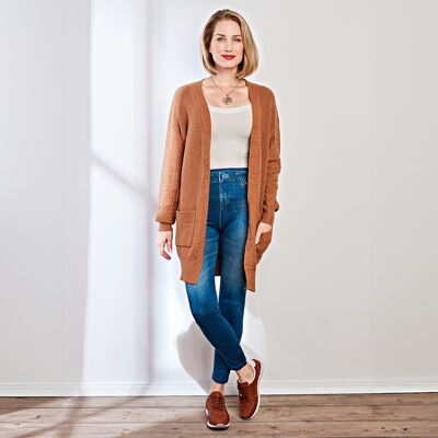 3Pagen Cardigan Zopfmuster beige Amélie di Santi 3Pagen Cardigan Zopfmuster beige Amélie di Santi