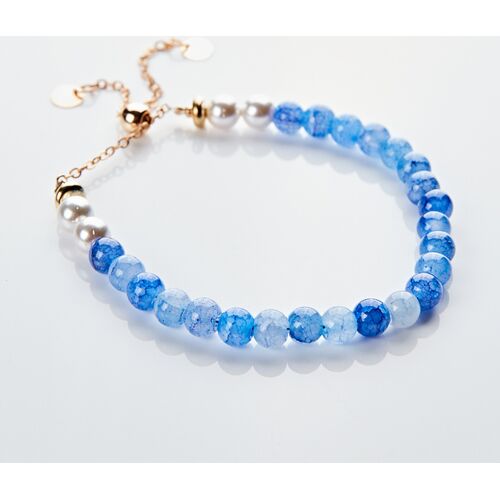 3Pagen Jade-Armband mit Süßwasserperlen