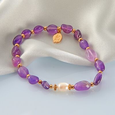 Amelie di Santi Amethyst-Armband mit Süßwasserperle Amelie di Santi Amethyst-Armband mit Süßwasserperle