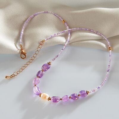 Amelie di Santi Amethyst-Kette mit Süßwasserperle Amelie di Santi Amethyst-Kette mit Süßwasserperle