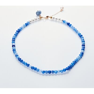 3Pagen Jade-Kette mit Süßwasserperlen 3Pagen Jade-Kette mit Süßwasserperlen