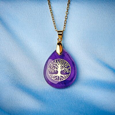 3Pagen Lebensbaum-Kette " Amethyst" 3Pagen Lebensbaum-Kette " Amethyst"