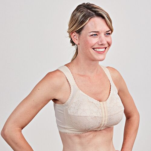 3Pagen Bügelloser BH mit Frontverschluss hautfarben, Cup D