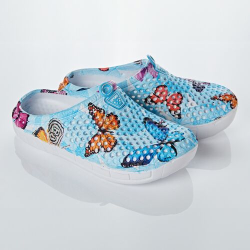 3Pagen Clog „Schmetterlinge” blau