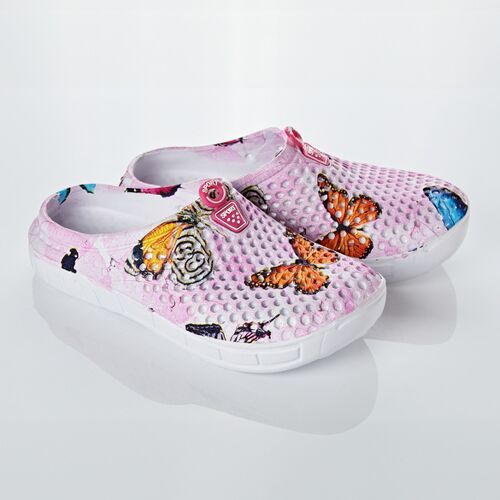 3Pagen Clog „Schmetterlinge” rosa