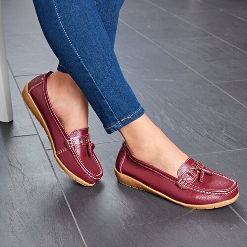 3Pagen Mokassin "Elenor" bordeaux