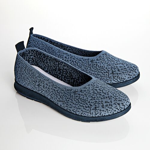 3Pagen Soft-Slipper "Vicky" blau-schwarz