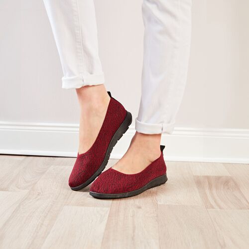 3Pagen Soft-Slipper "Vicky" bordeaux