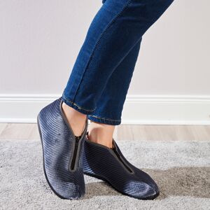 3Pagen Hausschuh knöchelhoch Bootie blau 3Pagen Hausschuh knöchelhoch Bootie blau