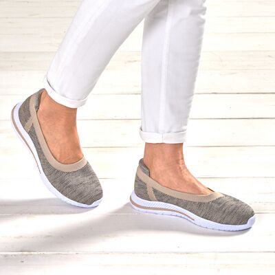 3Pagen Ballerina "Sporty" beige 3Pagen Ballerina "Sporty" beige