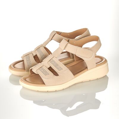 3Pagen Bequem-Sandale "Angie" sand 3Pagen Bequem-Sandale "Angie" sand