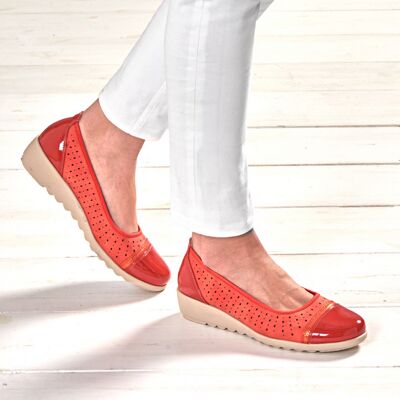 3Pagen Komfortschuh Ballerina Hedwig orange 3Pagen Komfortschuh Ballerina Hedwig orange