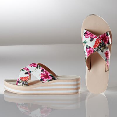 3Pagen Sommer-Pantolette "Hibiskus" 3Pagen Sommer-Pantolette "Hibiskus"