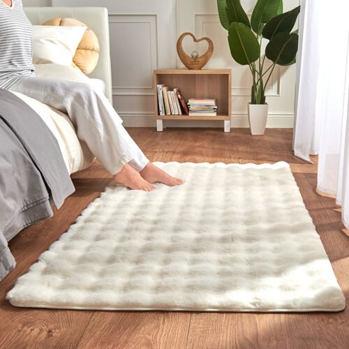 3Pagen Bettvorleger Bubble-Fleece creme Eldo