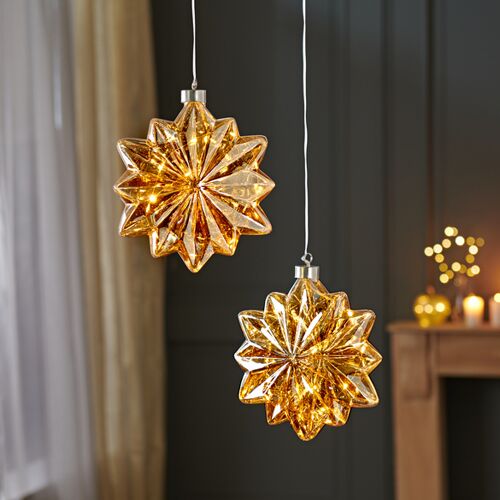 LED-Hänger Schneeflocke 3D-Optik Eldo