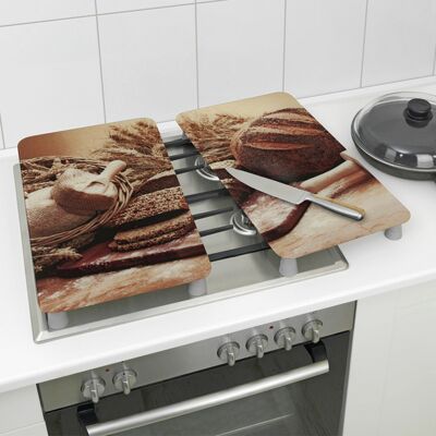 Herdabdeckplatten "Brot-Design" 2er-Set Basilico Herdabdeckplatten "Brot-Design" 2er-Set Basilico