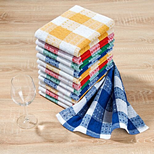 3Pagen Geschirrtücher "Karo", 12er-Set