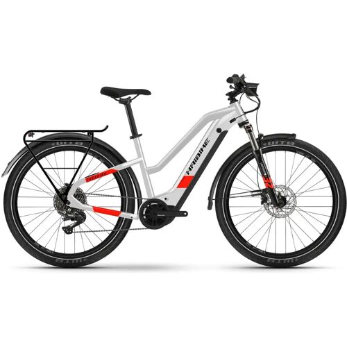 Haibike Trekking 7 cool grey/red matte 2022 27,5″; 630 Wh Trapez