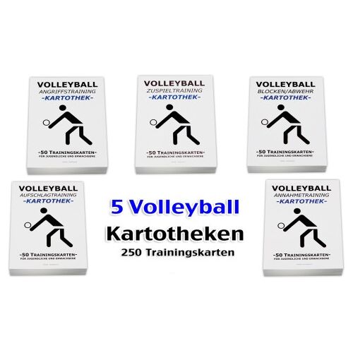 Hergestellt für: Trainingsunterlagen24 GmbH 5 Kartotheken-SET - Volleyballtraining