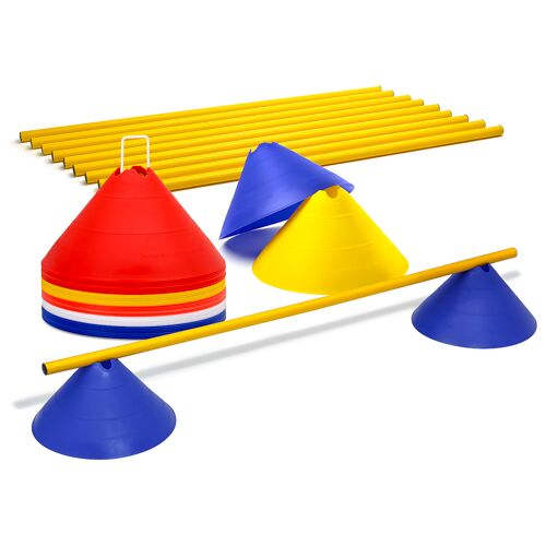 Hergestellt für: Trainingsunterlagen24 GmbH Jumbo Hütchen - Hürdenset (10 Hürden)