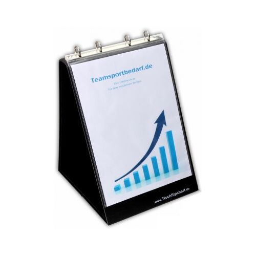 Hergestellt für: Trainingsunterlagen24 GmbH Tischflipchart - Schwarz DIN A4 hoch