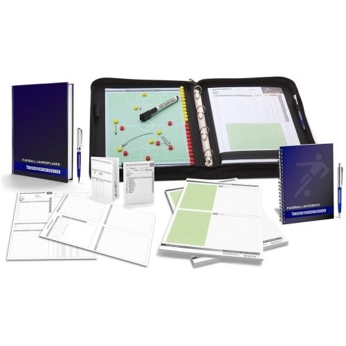 Hergestellt für: Trainingsunterlagen24 GmbH FUSSBALL - TRAINERSET 3 (Trainermappe + Arbeitsbuch + Notizbuch + Notizblock + Spielbeobachtungsblätter)