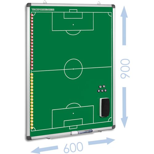 Hergestellt für: Trainingsunterlagen24 GmbH FUSSBALL - magnetische Taktiktafel 600 x 900 mm (Grün)