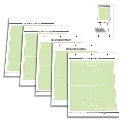 Hergestellt für: Trainingsunterlagen24 GmbH 5er Set - Fussball Flipchart-Spielfeldblöcke - 5.00 ct