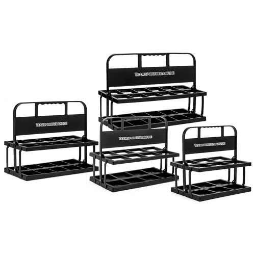 Hergestellt für: Trainingsunterlagen24 GmbH PVC-Flaschenträger (ohne Flaschen, 4 Größen) - Farbe: Schwarz