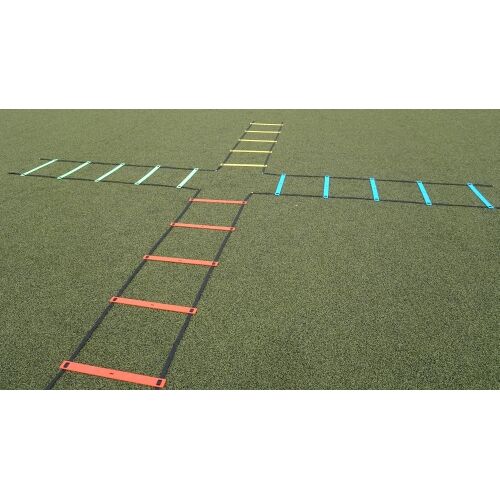 Hergestellt für: Trainingsunterlagen24 GmbH Kreuz-Koordinationsleiter - flach 4x2 m