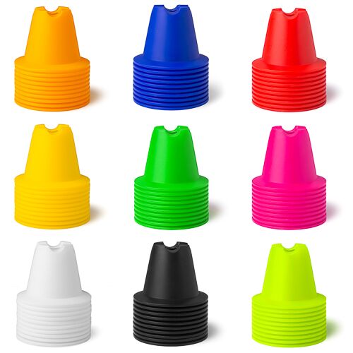Hergestellt für: Trainingsunterlagen24 GmbH Mini-Pylonen 10 cm (9 Farben) - 10er Set