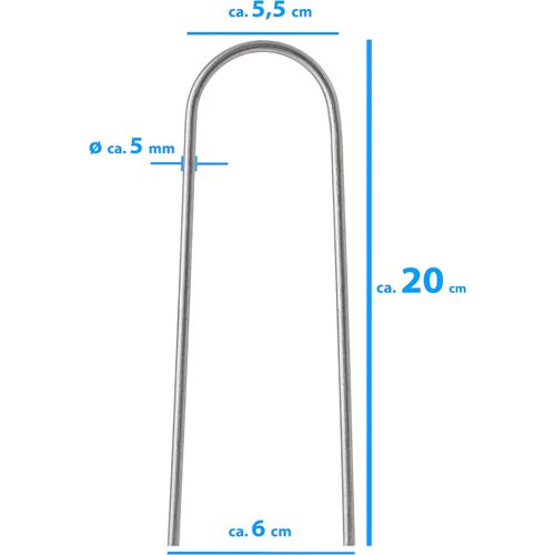 Hergestellt für: Trainingsunterlagen24 GmbH 100 Erdanker (rund) 20 x 6 cm ø 5 mm - 100.00 ct