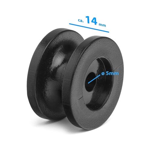 Hergestellt für: Trainingsunterlagen24 GmbH Planenhaken "Rund" - Farbe: Schwarz