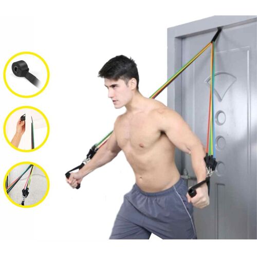 Hergestellt für: Trainingsunterlagen24 GmbH Power-Bungee-Set (11-teilig) - 5 Stärken