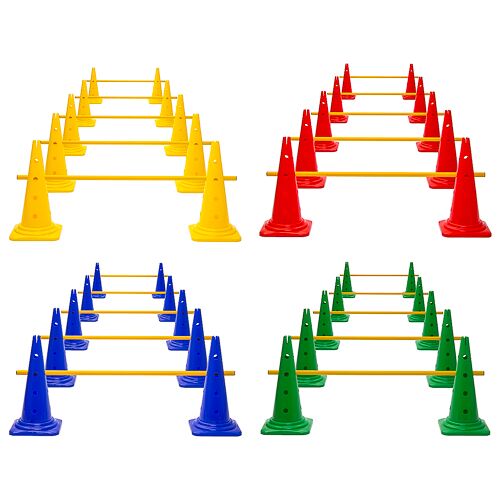Hergestellt für: Trainingsunterlagen24 GmbH Kegelhürden (5er Set), 4 Farben - Höhe: 52 cm