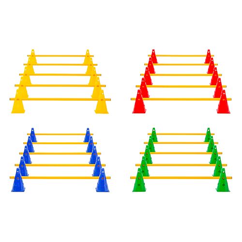 Hergestellt für: Trainingsunterlagen24 GmbH Kegelhürden (5er Set), 4 Farben - Höhe: 23 cm